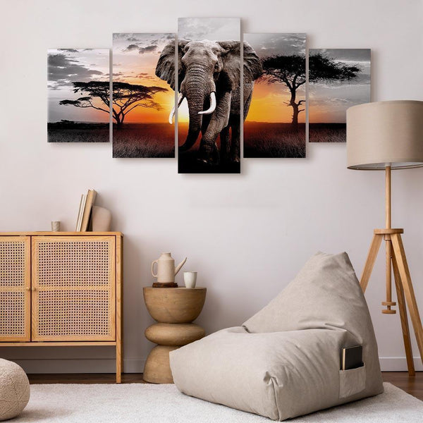 Quadro - Elephant at Sunset