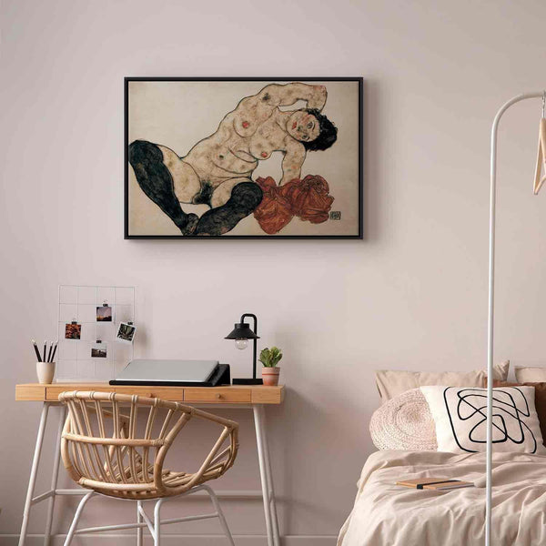 Quadro - Egon Schiele – Liegender Akt mit gelbem Handtuch