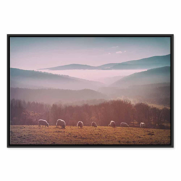 Quadro - Sheep in Mountain Landscape (1-part) - Animals in Nature