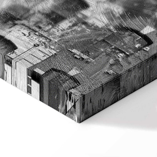 Quadro - New York City Collage (5 Parts) Wide Black and White