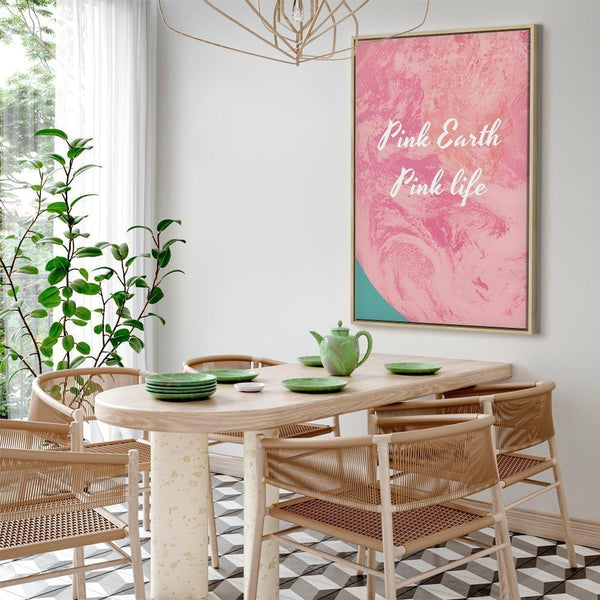 Quadro - Pink Earth, Pink Life (1 Part) Vertical