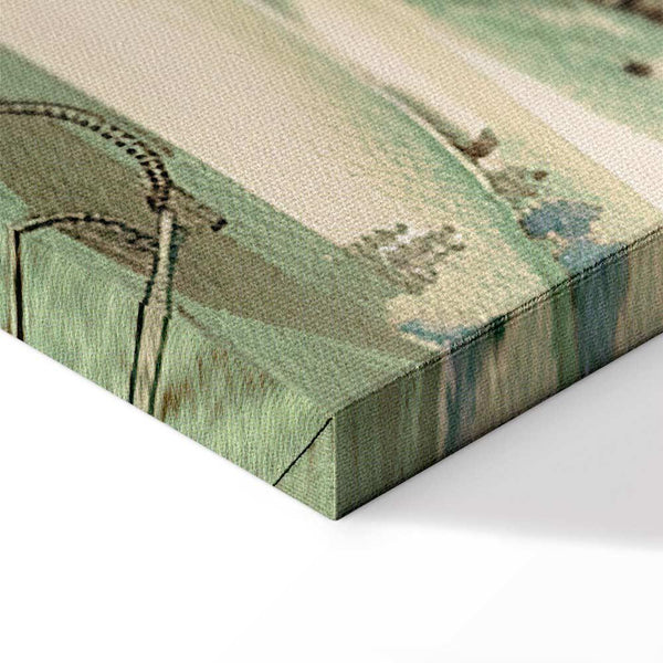 Quadro - Landscape with Green Fields and Trees Tuscan Sunny View