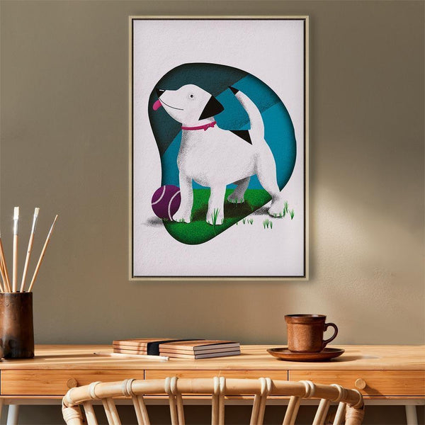 Quadro - Dog and Ball (1 Part) Vertical