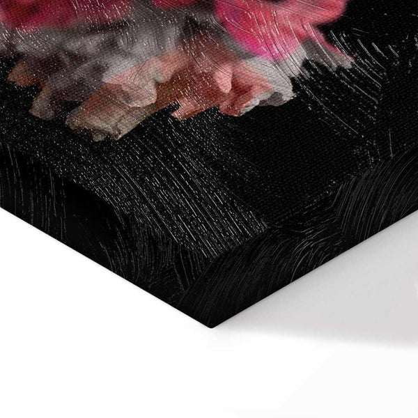 Quadro - Peony Charm (1-part) - Colorful Bouquet on Black Background
