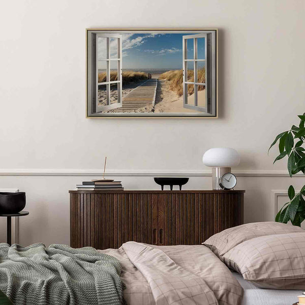 Quadro - Window: View of the Beach