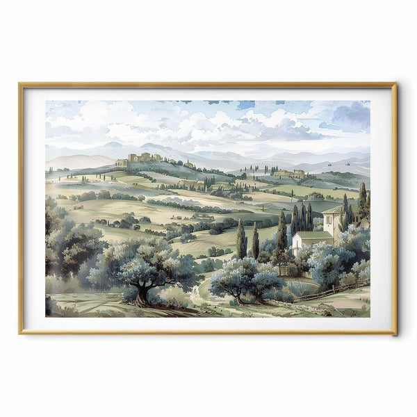 Poster - Landscape with Sunny Green Fields