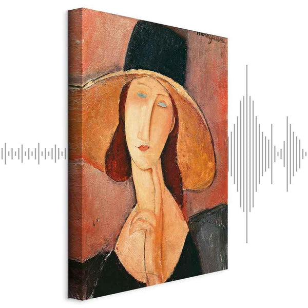 Quadro - Amedeo Modigliani – Portrait of Jeanne Hebuterne in a Large Hat