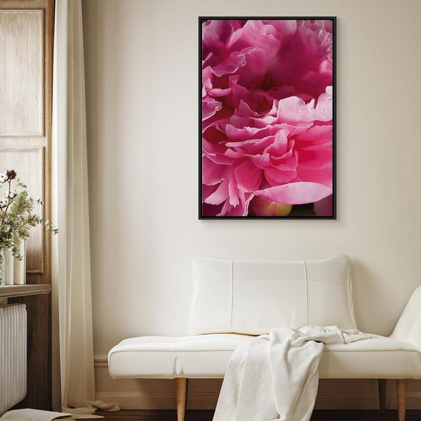 Quadro - Blossom of Beauty (1-part) - Pink Peony Flower Embraced by Nature