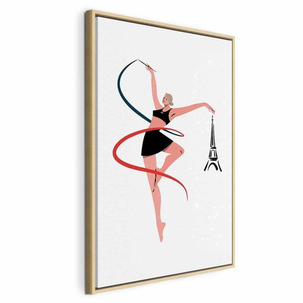 Quadro - Rhythmic Gymnastics - Illustration of a Woman With a Ribbon