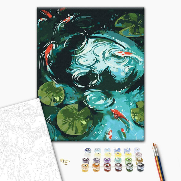Quadro fai da te - Menufary and koi carp