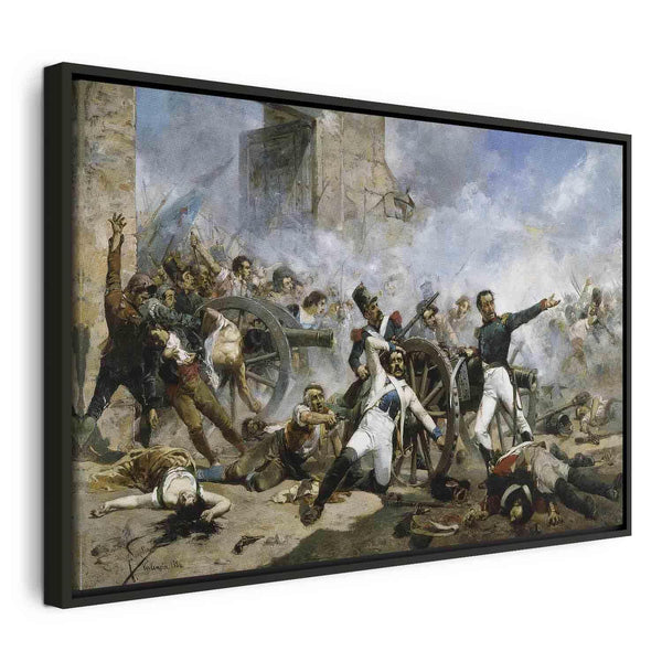 Quadro - Joaquín Sorolla y Bastida – The death of Pedro Velarde y Santillán during the defence of the Monteleon Artillery Barracks