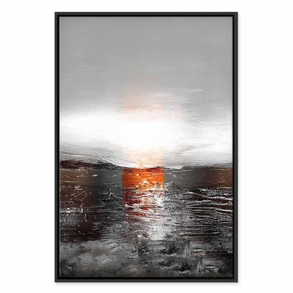 Quadro - Reflection of Colors (1-part) - Sunset in Painted Abstract Background