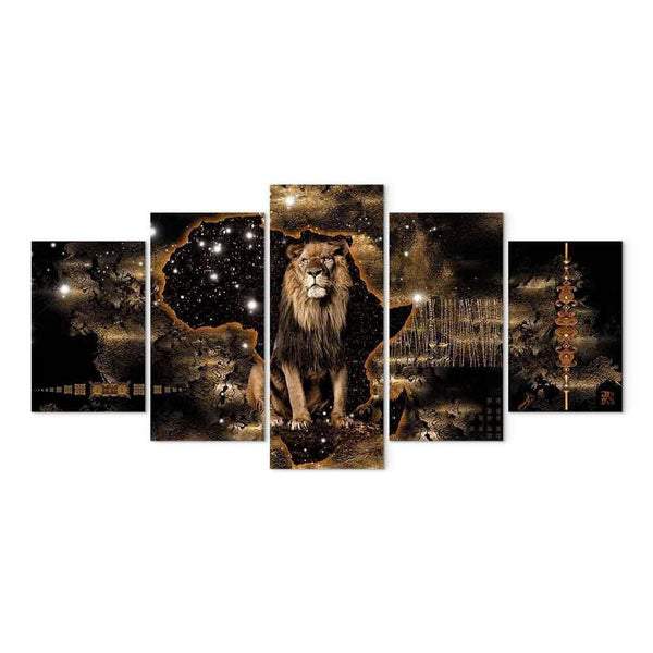 Quadro - Golden Lion (5 Parts) Wide