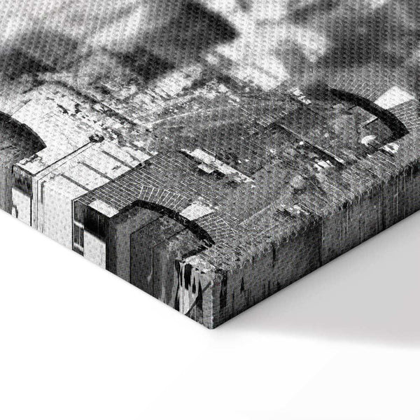 Quadro - New York City Collage (5 Parts) Wide Black and White