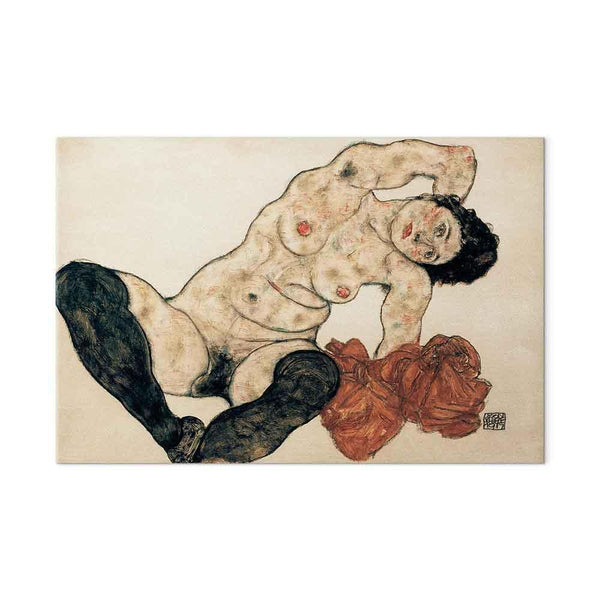 Quadro - Egon Schiele – Liegender Akt mit gelbem Handtuch