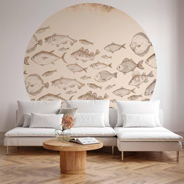 Carta da parati rotonda - Subtle fish