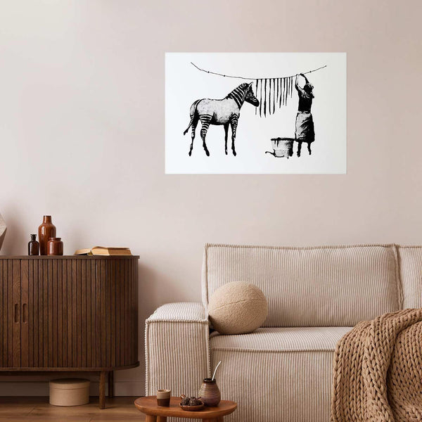 Poster - Banksy: Zebra Washing