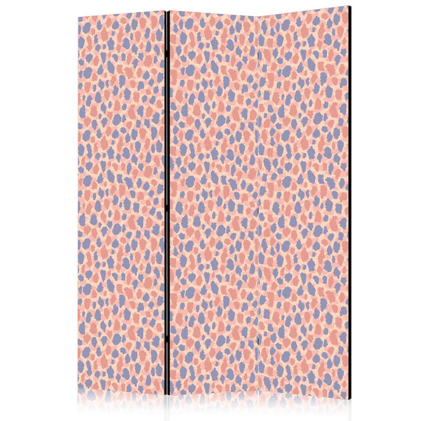 Paravento - Giraffe Pattern - Colorful Animal Pattern in Blue-Pink Spots