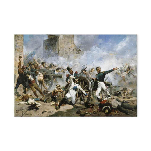 Quadro - Joaquín Sorolla y Bastida – The death of Pedro Velarde y Santillán during the defence of the Monteleon Artillery Barracks