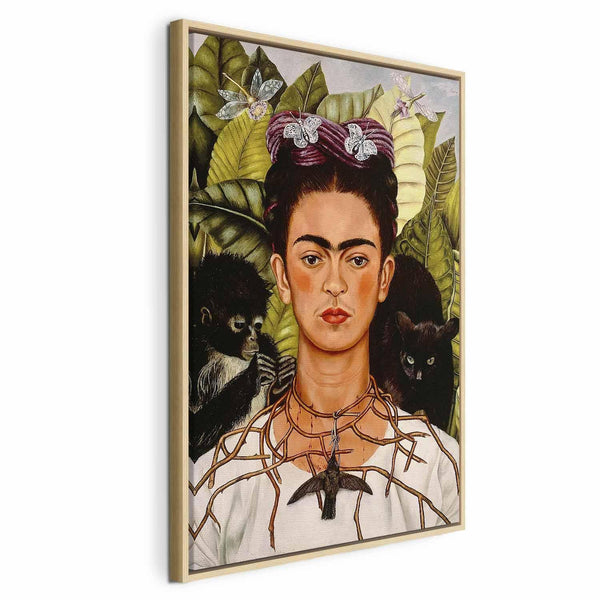Quadro - Frida Kahlo – Self-Portrait with Thorn Necklace and Hummingbird