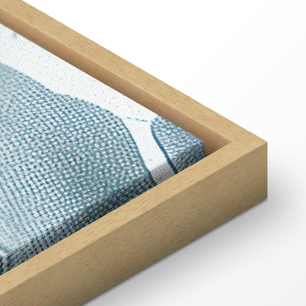 Quadro - Stone Baroque Ornaments in Light Shades of Gray-Blue