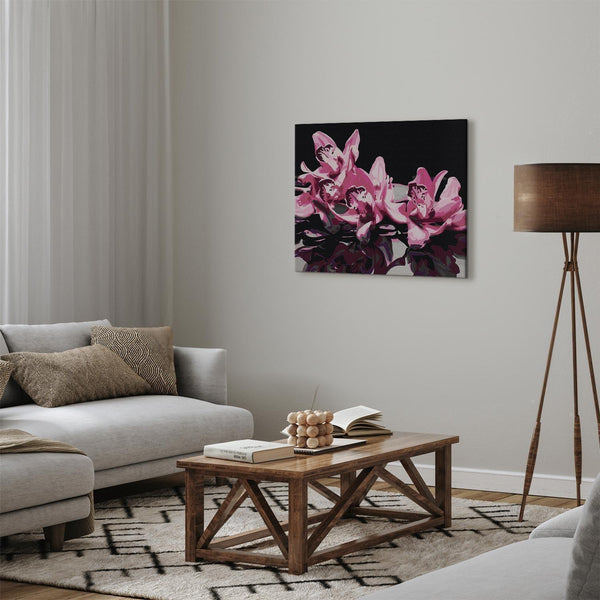Quadro fai da te - Pink Orchid (Black Background)