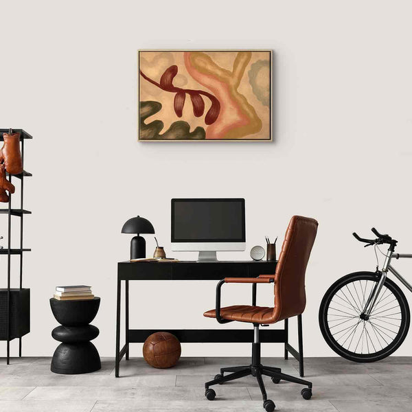 Quadro - Colorful shapes – worn-out figures in lime wash technique