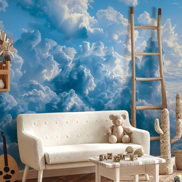 Carta da parati - Ocean in the Air: Waving Clouds Reflecting Morning Light