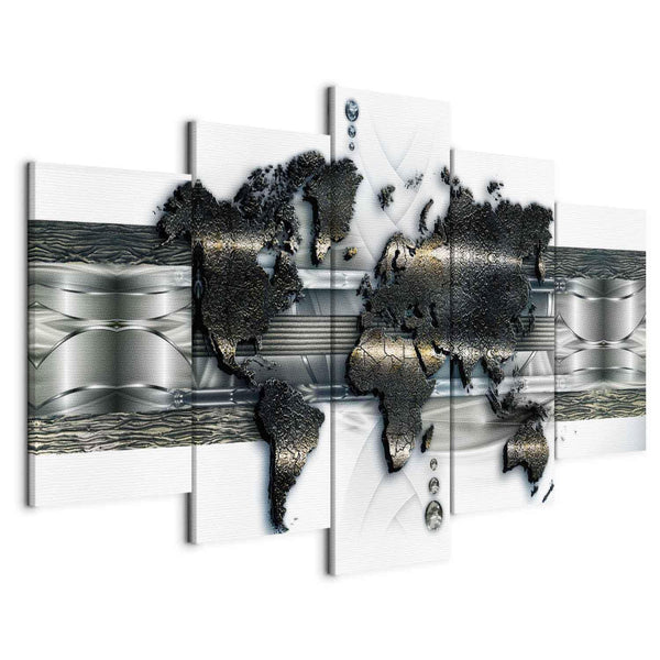 Quadro - Metal World Map