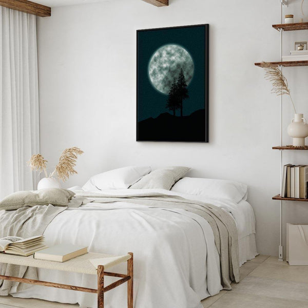 Quadro - Beautiful Full Moon (1 Part) Vertical