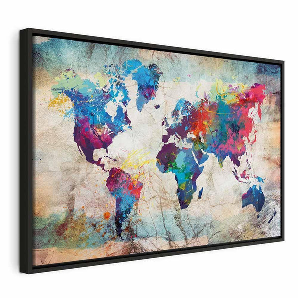 Quadro - World Map: Colourful Madness