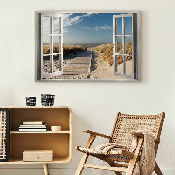 Quadro - Window: View of the Beach