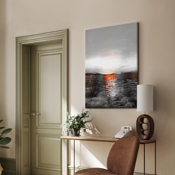 Quadro - Reflection of Colors (1-part) - Sunset in Painted Abstract Background