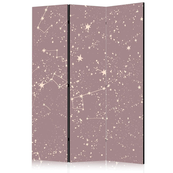 Paravento - Night Sky - Artistic Constellations and Stars in Pastel Shades