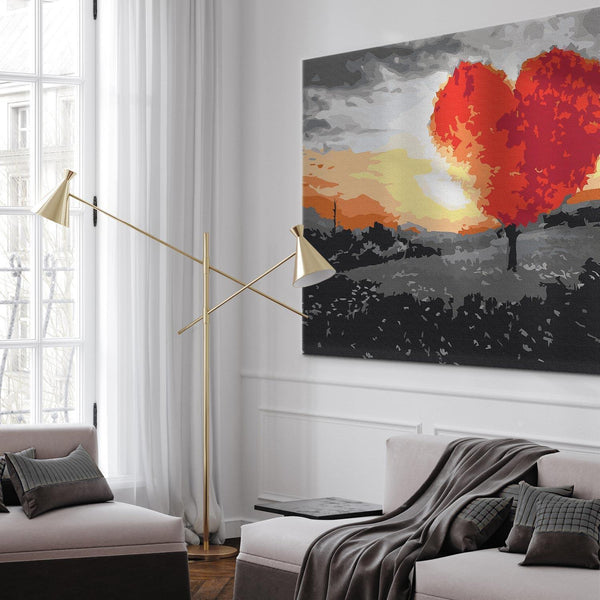 Quadro fai da te - Heart-Shaped Tree (Sunrise)