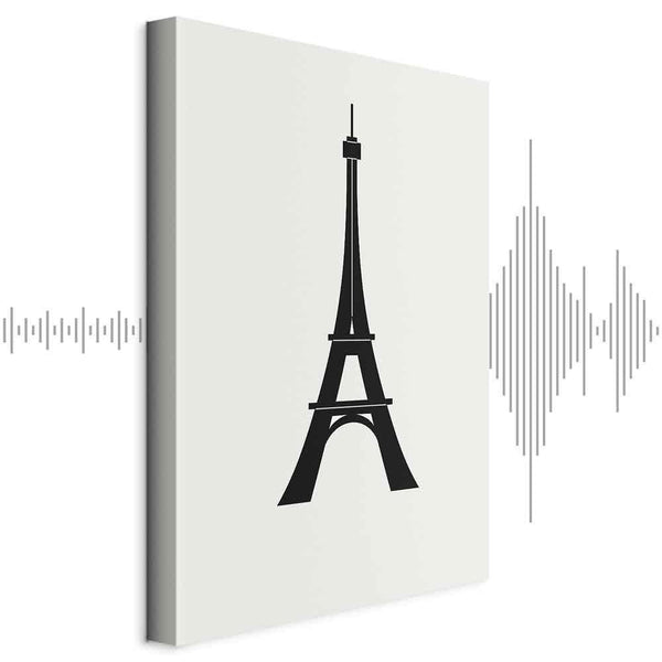 Quadro - Eiffel Tower Simple Graphics in Black and White