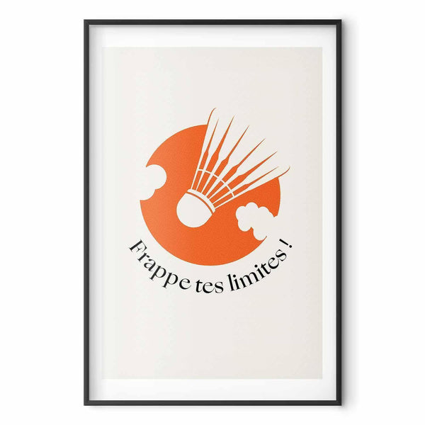 Poster - Shuttlecock Against the Orange Sun