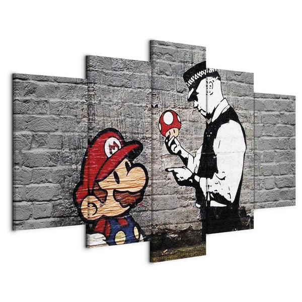 Quadro - Super Mario Mushroom Cop (Banksy)
