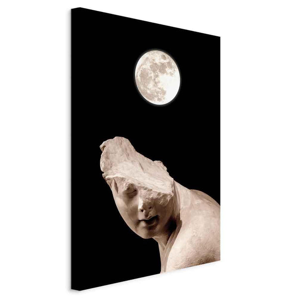 Quadro - Moon and Statue (1 Part) Vertical
