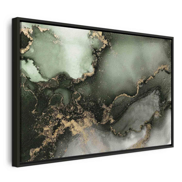 Quadro - Green watercolour - abstraction inspired by the structure of marble