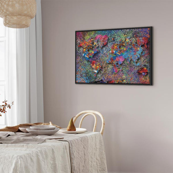 Quadro - Map: Jackson Pollock inspiration
