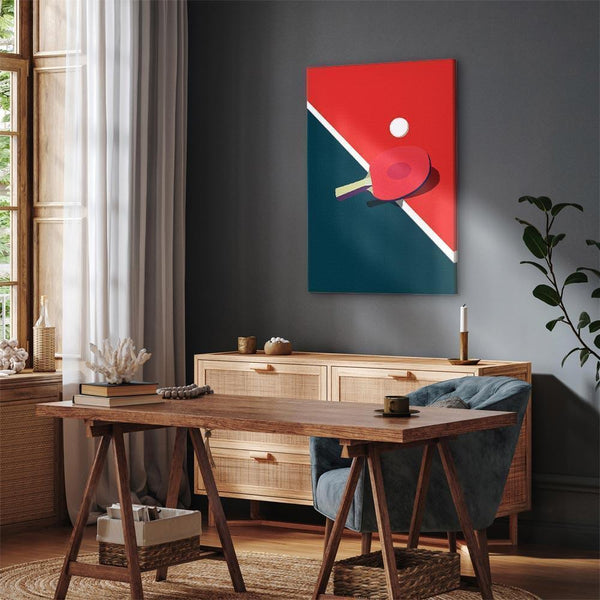 Quadro - Table Tennis - Racket and Ball on the Table