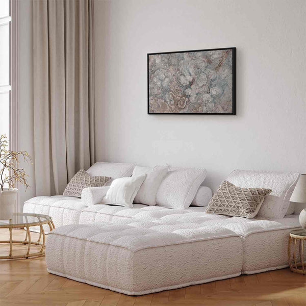 Quadro - Marble flowers – natural stone structure in pastel colours