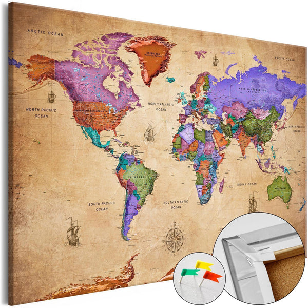 Quadro di sughero - Colourful Travels (1 Part) Wide