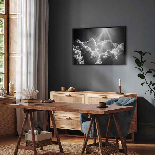 Quadro - Hope in the Clouds: Inspiring Rays of the Sun – Awaken Emotions