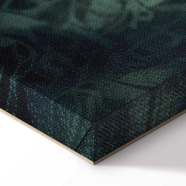 Quadro - Oriental Pattern Carpet: Emerald Ornaments and Worn Patterns