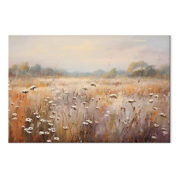 Quadro - Impressionist meadow – field landscape in a pastel colour palette