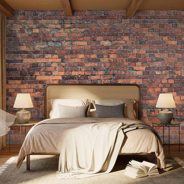 Carta da parati - Vintage Wall (Red Brick)