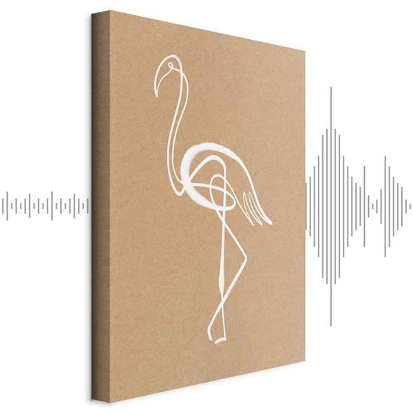 Quadro - White Flamingo (1 Part) Vertical