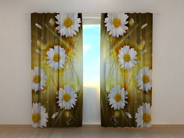 Foto Tende con Stampa Fiori di Camomilla Astratti